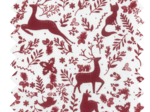 Tissu coton au mètre cerf rouge ex1100