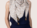 Foulard pompon rêve de jasmin