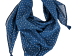 Foulard pompon bulle bronze marine