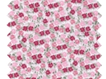 Tissu coton au mètre ex2312 mini fleurs rose rouge
