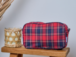 Pochette banane tartan rouge