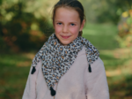 Petit foulard pompon leopard