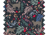 Coupon tissu 1 m nuit féline