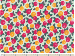 Coupon tissu enduit de 35cm  agrumes pop