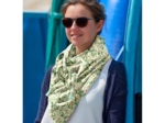 Foulard pompon baie mentholée