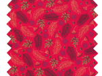 Tissu coton au mètre tiges rouges de noël ex1013