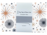 Coupon tissu 1 m etoiles cuivrées or bleu blanc ex1104