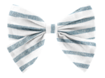Barrette noeud papillon rayé bleu blanc