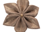 Barrette fleur étoile lin cuivré