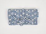 Pochette à bijoux vichy brodé marine