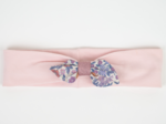 Bandeau jersey bébé noeud comptine enchantée rose
