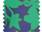 Coupon tissu enduit de 35cm  ex2650 Silouhettes vert bleu