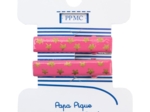 Petite barrette croco etoile or fucshia cr008