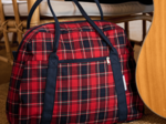 Sac bowling tartan rouge