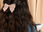 Barrette noeud papillon oiseau bandana