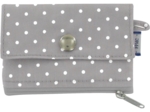 Mini pochette porte-monnaie pois gris clair
