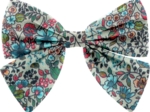 Barrette noeud papillon fleur mentholé