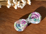 Barrette Noeud Anti-Glisse pastel fleuri