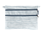 Pochette plate Aloïs rayé bleu blanc