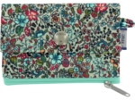Mini pochette porte-monnaie fleur mentholé