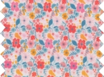 Tissu enduit  au mètre fleurs pastel ex1048