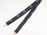 Bandoulière étroite tartan fleuri