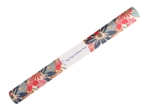 Coupon tissu enduit de 35cm  cerise en fleur