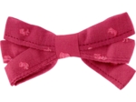 Barrette noeud ruban plumetis rose fuchsia
