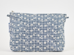Trousse de toilette vichy brodé marine
