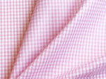 Coupon tissu enduit de 35cm  vichy rose