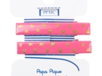  Barrette croco moyenne etoile or fucshia cr008