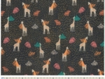 Tissu voile palma girafe