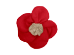 Mini Barrette Pétales de Fleur rouge foncé