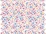 Coupon tissu 1 m fleuri terra cotta crème ex1066