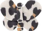 Barrette petit papillon leopard