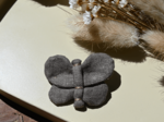 Barrette petit papillon lin cuivré