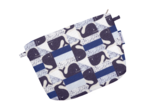 Mini pochette tissu baleino bleu