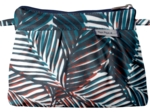 Mini pochette plissée feuillage marine