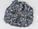 Maxi chouchou double vichy brodé marine