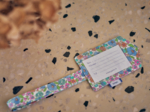 Etiquette bagage pastel fleuri