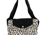 Grand sac cabas en tissu leopard