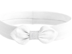 Bandeau jersey bébé noeud blanc