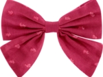 Barrette noeud papillon plumetis rose fuchsia