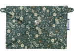 Petite pochette enveloppe fleuri kaki
