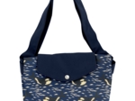 Grand sac cabas en tissu orque bleue