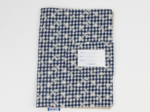 Protège carnet de santé vichy brodé marine