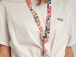 Porte-clés collier cerise en fleur