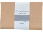 Coupon tissu 1 m gaze pailletée camel