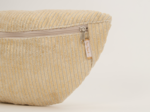 Petit sac banane velours côtelé large doré