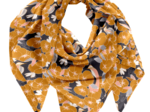 Foulard pompon coton d'or